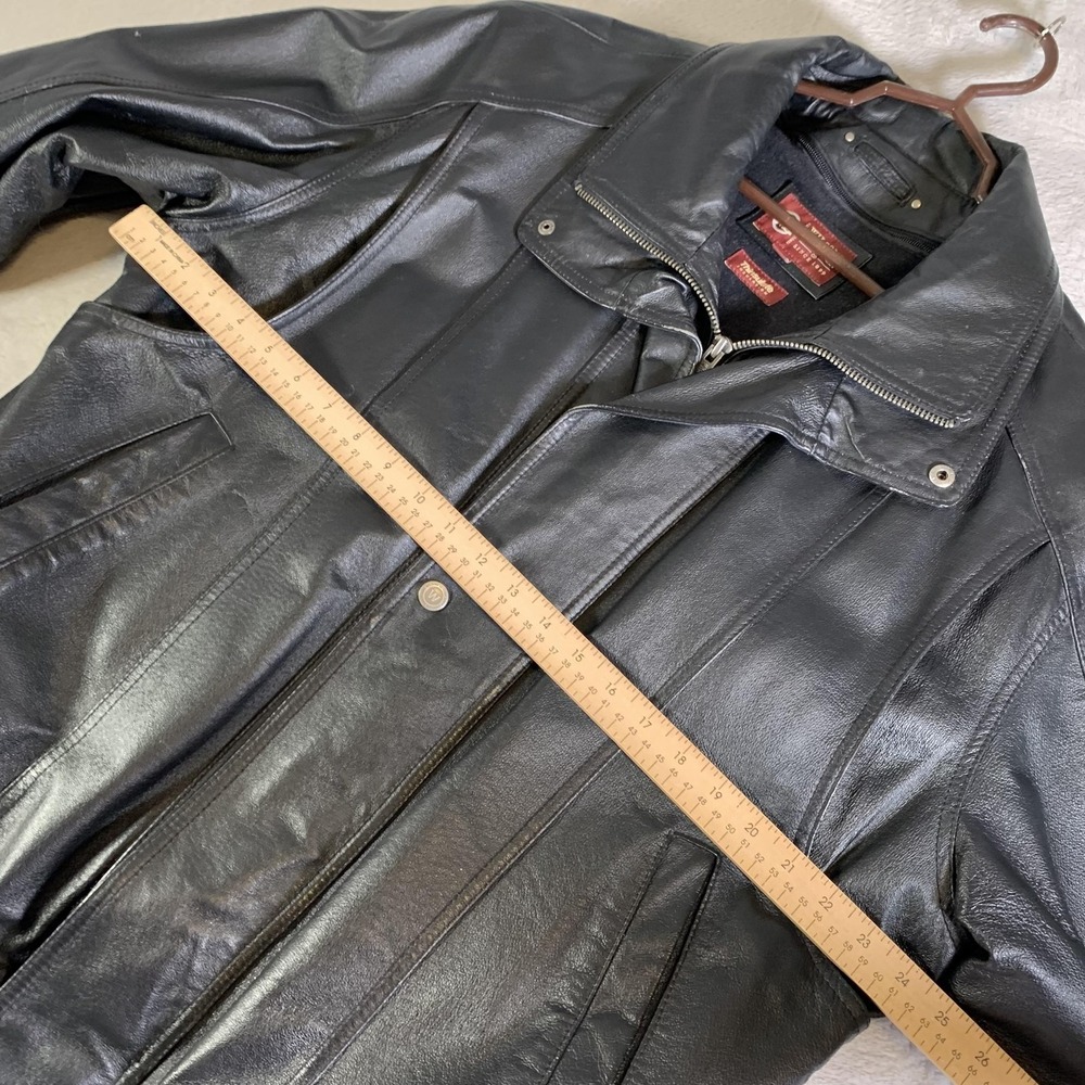 Wilsons Leather Jacket Mens XLT Black Bomber Thinsulate Insulated Vintage 90s - Picture 5 of 16
